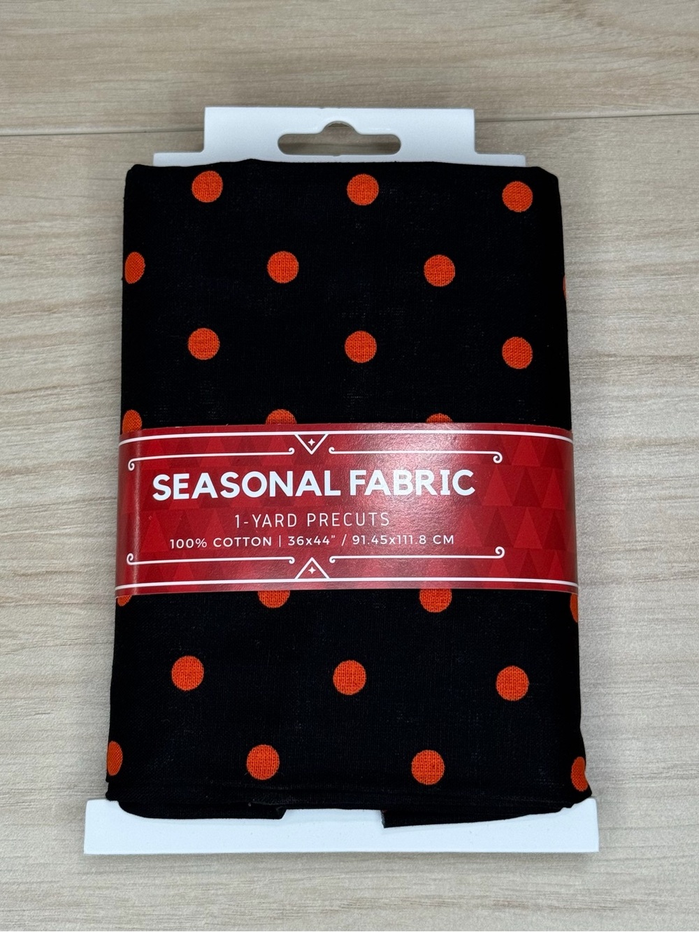 Black with Orange Polka Dots - Cotton 1-Yard HALLOWEEN